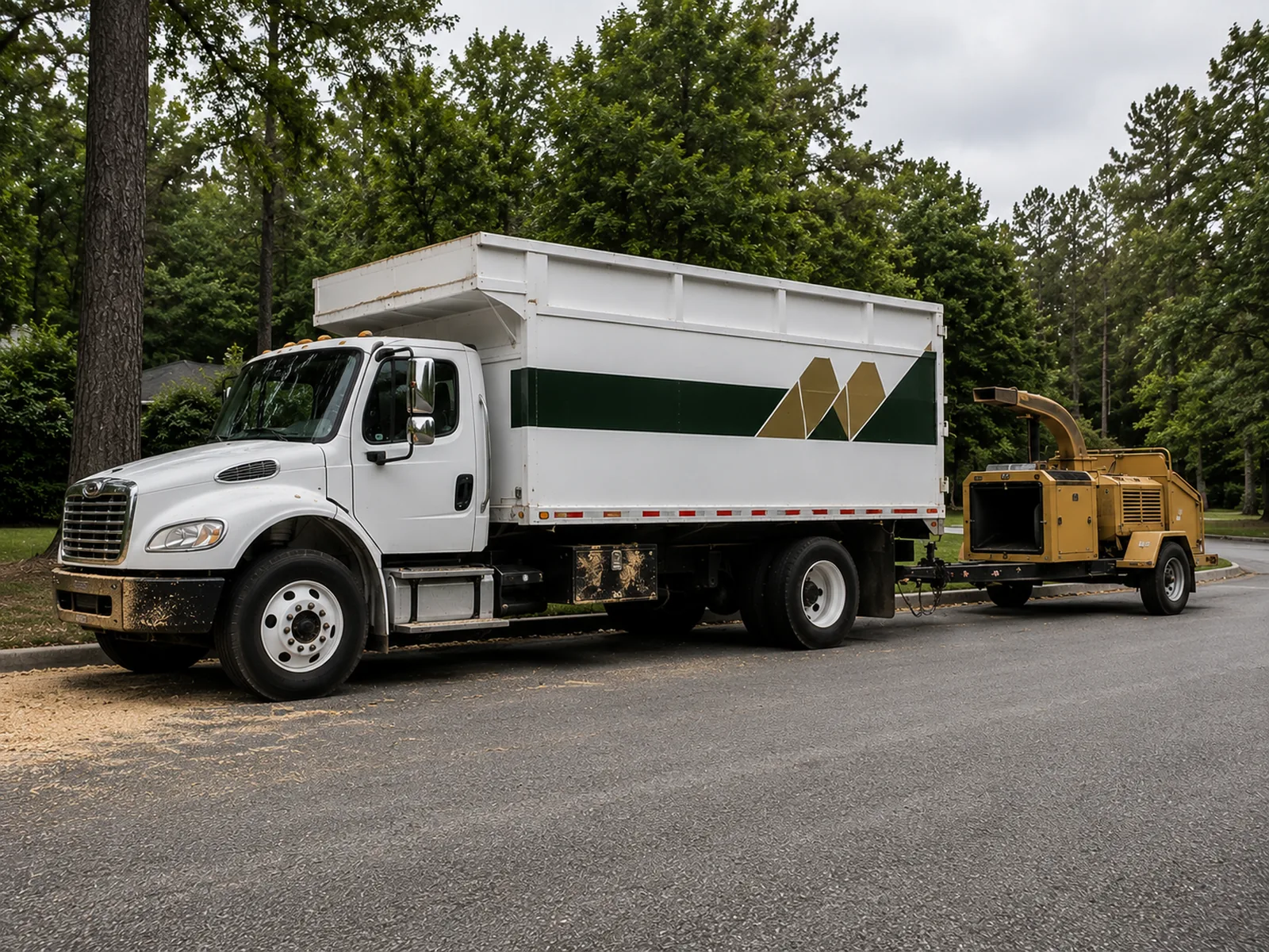 Concept design: tree-service chip truck and chipper